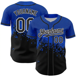 เสื้อเบสบอลสีแดงดำแบบกำหนดเอง Yourteams 00 พิมพ์ลายด้วยความร้อน ระบายเหงื่อได้ดี ต้านเชื้อแบคทีเรีย โพลีเอสเตอร์ 100% คอวี สำหรับทุกเพศ - Product Image 3