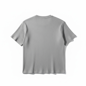 T-shirt Boxy Minimaliste Homme Uni Oversize Épaules Tombantes Streetwear Coton Haute Qualité Personnalisable - Product Image 4