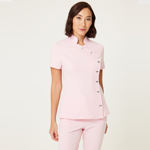 Tenue d'infirmière tendance, combinaison de travail multi-poches, col, manches courtes, 72% polyester/21% rayonne/7% élasthanne, personnalisable pour hôpital - Product Image 5