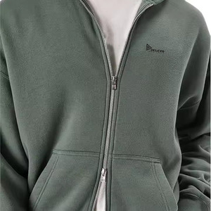 Sudadera con capucha de alta calidad estilo streetwear, personalizada, tallas grandes, con cremallera, hombros caídos, corte cropped, estilo boxy, chaqueta con cremallera, ropa de diseñador para hombre - Product Image 4