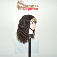 Extensions de cheveux humains indiens vierges Remy ondulés, 100% naturels, bruts et non traités, pour perruque HD Lace, double trame fusionnée à la machine