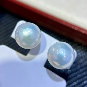 Pendientes de Plata de Ley S925 con Perlas Naturales de 10-9 mm, Redondas, con Micro Imperfecciones, Modernos y Personalizados, Combinan con Todo - Product Image 3