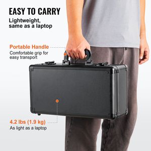 Scatola porta carte graduate PSA da 108 posti con serratura a chiave, 4 scomparti, divisori in schiuma, custodie e borse per carte sportive - Product Image 6