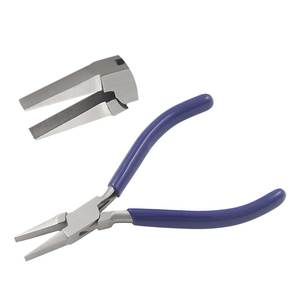 115mm Flat Nose Pliers Smooth Jaws PVC Handles for Box Joint Jewelry Making DIY Crafts OEM Customizable for Circlip Crimping - Product Image 1