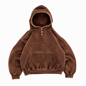 Vente en gros de sweat à capuche personnalisé en coton doux délavé à l'acide, coupe oversize à épaules tombantes, pour le streetwear et les tenues décontractées - Product Image 1
