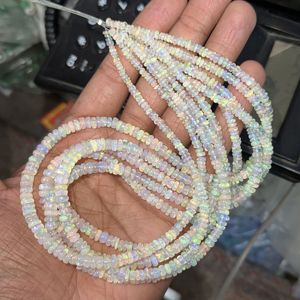 AAAA Ethiopian <b>Opal</b> Rondelle Beads 3-5mm Natural Ethiopian <b>Opal</b> Beads Fire <b>Opal</b> Gemstone 16 Inch Strand for Jewelry Making Bulk - Product Image 1