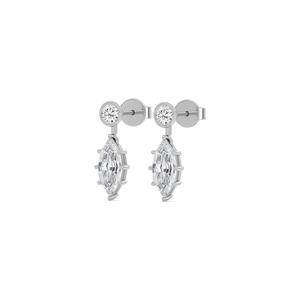 Boucles d'oreilles captivantes en or rose 9 carats avec diamants de laboratoire 2,42 CTW, taille ronde, bijoux raffinés pour un usage quotidien élégant et des occasions spéciales - Product Image 5