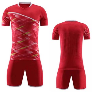 Custom Men's Soccer Jersey and Shorts Set Yellow Geometric Print V-Neck Short Sleeve Moisture Wicking Polyester <b>Athletic</b> Fit - Product Image 4