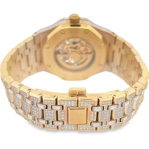 Reloj de Negocios para Hombre con Movimiento de Cuarzo, 40 mm, Diamantes VVS, Esfera de Moissanita, Cristal, Correa de Acero Inoxidable de 20 mm, Alta Calidad - Product Image 2