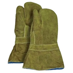 Leather Safety <b>Gloves</b> <b>Thermal</b> Insulated <b>Waterproof</b> Full Finger Non-Slip Unisex Outdoor Winter Use - Product Image 5