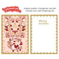 Cartes de Noël en papier personnalisées et simples avec un design créatif en ligne et une vaste bibliothèque de modèles