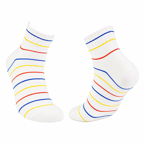Wholesale Custom Material Cotton <b>Women</b> Ankle <b>Socks</b> Striped Breathable Knitted Daily Wear Summer Casual - Product Image 1