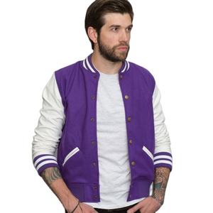 Veste bomber en cuir d'agneau de qualité supérieure pour femmes et hommes, veste varsity avec logo personnalisé OEM et broderie - Product Image 1