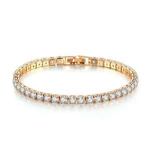 Élégant Bracelet Tennis Hiphop en Moissanite RAMDUT IMPEX Or Rose Argent Certifié GRA Coupe Ronde Unisexe Cadeau - Product Image 2