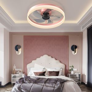 Ventilatori da Soffitto LED Moderni con Luci Dimmerabili e Installazione Sottile a Incasso, Colore Rosa - Product Image 4
