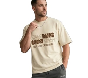 เสื้อยืดแขนสั้นผ้าเฟรนช์เทอร์รี่ถักสำหรับผู้ชายขายส่งยอดนิยม ดีไซน์ทันสมัยสำหรับฤดูร้อน รับสกรีนโลโก้ แห้งเร็ว ระบายอากาศได้ดี - Product Image 1
