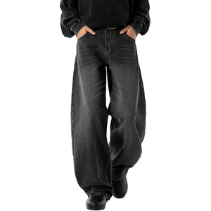 Fabricante de Jeans: Diseño Personalizado, Oversize, Vintage, Elástico, Pierna Recta Ancha, Denim Japonés Crudo Selvedge, Color Liso, Primavera - Product Image 4