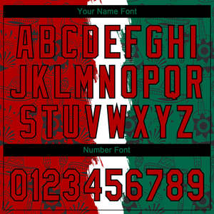 Diseño de Uniforme Deportivo Personalizado con Letras y Números en Rojo, Blanco y Verde, Impresión por Transferencia de Calor, Manga Corta, Logotipo Frontal - Product Image 5