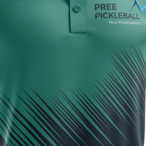 Mens Pickleball Polo Shirt Competitive 4.0+ Player Model Breathable Quick Dry Short Sleeve Sports Jersey Custom Print OEM ODM - Product Image 4