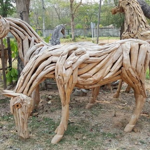Sculpture d'éléphant en bois flotté écologique pour les décorations de Bar Mitzvah - Product Image 1