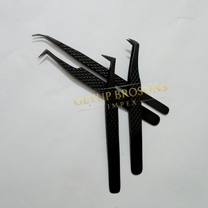 แหนบดึงขนตา Getup Brosons Impex Black Plasma Isolation/Volume/90/45 องศา ด้ามจับเพชร/เรียบ สแตนเลสสตีล ผิวเรียบเนียน - Product Image 5