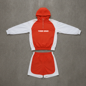 Custom Two Tone Windbreaker Short Set Men <b>Reflective</b> Nylon <b>Jacket</b> With Shorts Sports Streetwear Outfit - Product Image 6