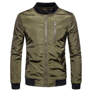 Chaqueta Bomber Personalizada de Invierno para Hombre con Cuello Alto y Logotipo Frontal, Tejido Transpirable, Venta al por Mayor - Product Image 1