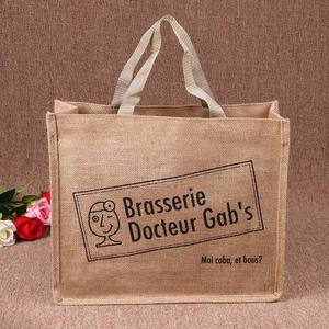 Natural Fiber Jute Tote Bag with Safe Zipper Closure - Product Image 5