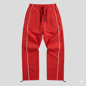 Pantalon de survêtement athlétique mi-lourd en polyester/coton pour homme, coupe-vent, décontracté, ample, avec cordon de serrage, pour B2B - Product Image 1