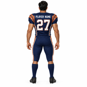 Conjunto de Uniforme de Fútbol Americano Unisex, Cuello en V, Manga Corta, Spandex/Poliéster, Antibacterial, Transpirable, Cintura Elástica, Personalizable para Equipos - Product Image 3