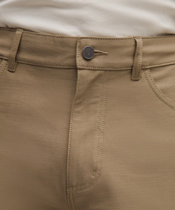 Pantalones Cortos Bermuda para Hombre, Color Caqui, Cintura Media, Cierre de Botones, Estilo Casual, Color Sólido, Tela Oxford de Algodón, Transpirables, con Bolsillos - Product Image 5