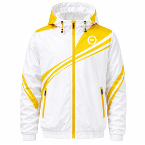 Chaqueta cortavientos de primera calidad, informal, impermeable, ligera, para hombre. - Product Image 1