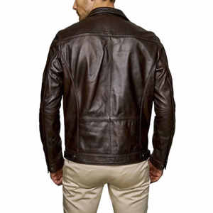 Nouveautés - Veste en cuir de vachette de haute qualité pour hommes - Prix de gros - Vestes en cuir de moto avec logo personnalisé - Product Image 2