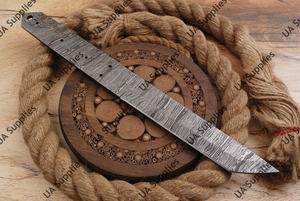 Couteau de chasse et de camping à lame fixe en acier de Damas à motif torsadé, lame Tanto pleine longueur, support ODM/OBM - Product Image 2