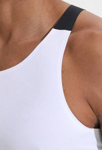 Camisetas de tirantes de algodón para hombre, corte Y, estilo musculoso, chaleco de gimnasio sin mangas, camiseta de fitness de secado rápido, elástica, formal, lisa, 180g - Product Image 5