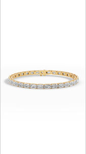 Bracelet tennis en diamant de laboratoire taille émeraude, or 14 carats, vente en gros, fabricant et fournisseur de bijoux fins OEM - Product Image 5