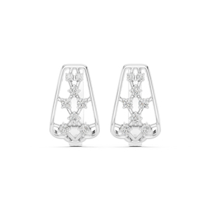 14K Rose Gold Round Lab-Grown Diamond Drop Earrings for Women Office Wear Earring New Grown Diamond - Product Image 5