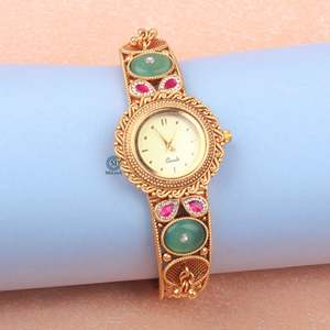 Rachita Antique Designer Brass Watch Bracelet - Product Image 4