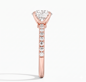 Anillo de Compromiso con Diamante de Corte Redondo, Clásico para Mujer, Diamantes Cultivados en Laboratorio - Product Image 4