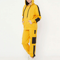 Conjunto Deportivo de Dos Piezas para Mujer, Estilo Casual, Algodón, Felpa Técnica, Estampado, Diseño Desgastado, Personalizado 2025