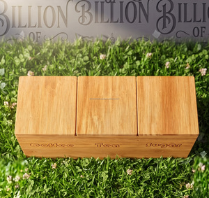 Boîte de rangement en bois de manguier pour café, thé et sucre, conteneur en bois sectionné, organiseur de comptoir gravé au laser, boîte cadeau - Product Image 5