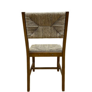 Silla de Comedor Artesanal de Madera Maciza con Mimbre Tejido a Mano, Moderna, Simple y Estable, para Cocina, Apartamento, Hotel, Restaurante - Product Image 4