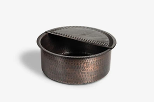 Tazón de Pedicura Profesional de Lujo, Redondo, de Cobre Ecológico, con Decoración Floral, para Uso en Casa, Salón y Spa - Product Image 2