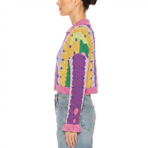 Cárdigans Casuales de Mujer en Lana/Cachemira con Cuello en V, Tejido de Primera Calidad, Transpirables, Anti-Pilling, con Logotipos Personalizables - Product Image 4