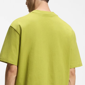 Camiseta Extra Grande Verde Lima para Hombre, Corte Holgado, Logotipo Minimalista, Estilo Urbano, Mezcla de Algodón Suave, Manga Corta, Estilo Casual - Product Image 3