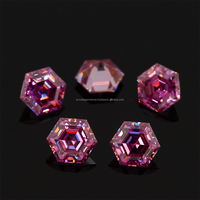 Pierre précieuse en vrac synthétique Lab Grwon Hexagone Forme Cut Cvd Diamant VVS Excellente Coupe Pour Bijoux