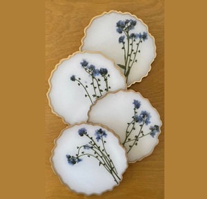 Artistic Resin <b>Coaster</b> Set For Luxury Gift Collection Decorative Home Accessories And <b>Drink</b> Protection Functionality - Product Image 1