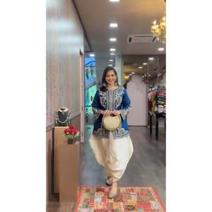 ชุดปาร์ตี้ออกแบบโดยดีไซเนอร์ของผู้หญิงชุดหรูหราเสื้อ doti salwar dupatta - Product Image 5