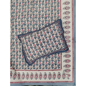 Sábana Plana de Algodón con Estampado a Mano Blanco Doble Multi, 200 Hilos, Diseño Geométrico, Transpirable, para Uso Doméstico, Hotelero y de Lujo - Product Image 1
