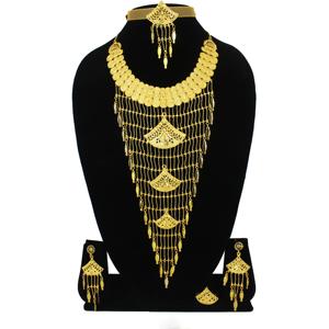 Jewelry Supplies Women Indian Jewellery Rhodium Plated Dubai Bridal <b>Wedding</b> Jewelry Set Wholesale Copper Dubai Earrings - Product Image 4